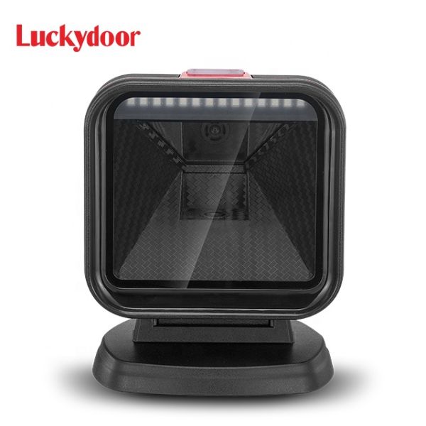 USB Desktop Barcode Scanner Wireless Kiosk 2D Omnidirectional Bar QR Code Reader CMOS Light Source for Scanning Stock Product