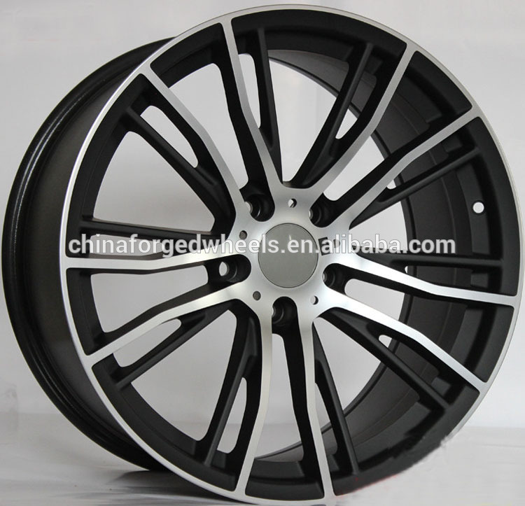 Staggered Rims Customized For BMW M6 / Black Machined 19" Forged Alloy Wheel Rims