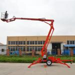 10m-20m Trailer Mounted Boom Lift Red Towable Articulating Boom Lift