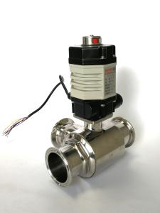 Wholesale Clamp Type 3 Way Motorized Ball Valve DN32 Electrically Operated Ball Valve from china suppliers