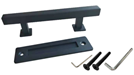 6.6FT Powder coated Sliding Barn Door Hardware Accessories Black With 2m Rail