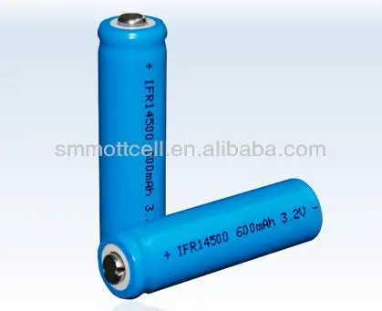 small Lithium ion battery IFR14500 3.2V 500mAh