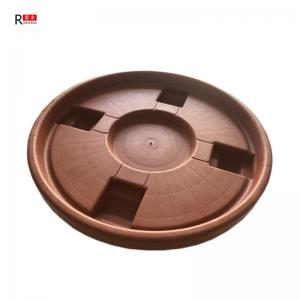 China Movable Universal Plant Pot Saucers On Wheels , Plastic Plant Trays Landing Type on sale