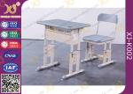 Grey Adjustable Classroom Desk And Chairs For Nigeria Ghana / Educational