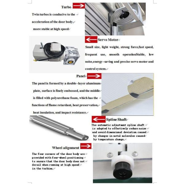 Rolling High Roll up Fast Roller Shutter Spiral Security Garage Door