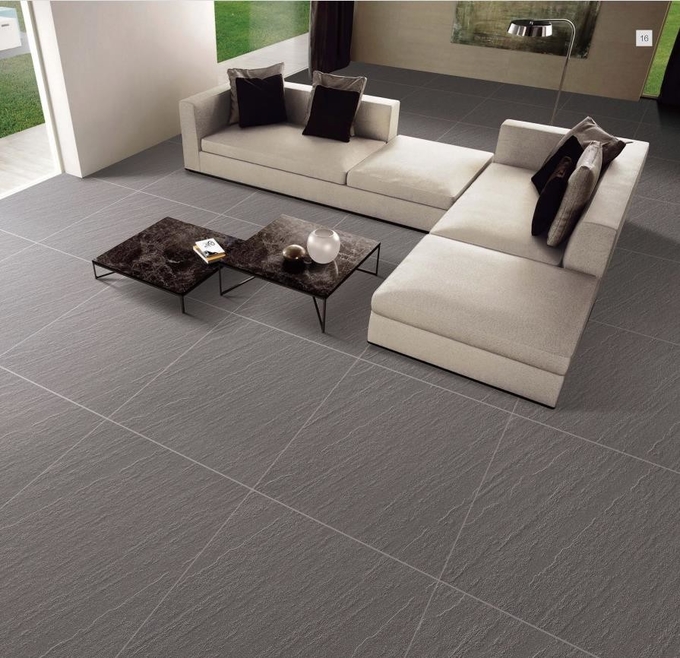 Gray Firbrick Floor Tiles And Indoor Wall 60x60cm Porcelain Full Body Tiles For Apartment Renovation