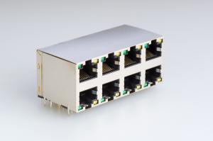 Wholesale Black 2x4 Port RJ45 Female Jack 90 Degree Jack For Computer TV Set Box from china suppliers