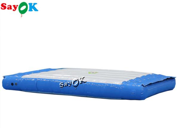 Blow Up Water Toys 2m Blue And White Inflatable Jump Pad For Kids Amusement
