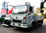 Sinotruk Howo 4X2 Light Duty Mini Box Van Cargo Truck , Commercial Box Trucks
