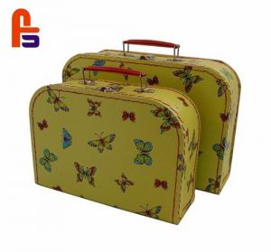 Wholesale Beautiful Cardboard Suitcase Box Offset Printing With Handle And LockCardboard Storage Boxes from china suppliers