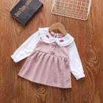 80cm Girls Children'S Dress Clothing Long Sleeve Short Skirt Dress Doll Collar