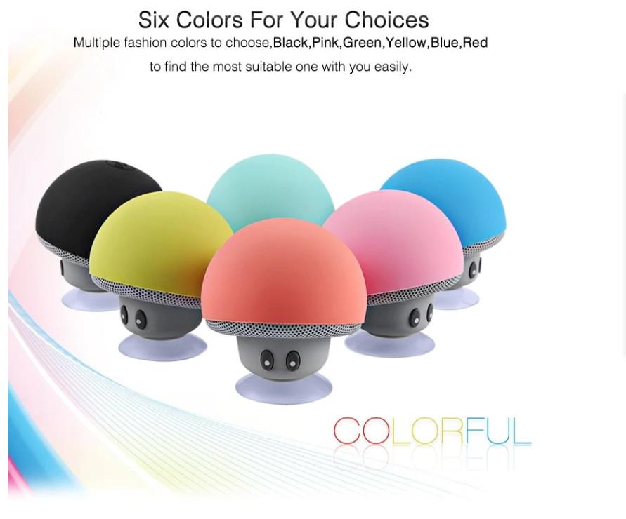 Wireless bluetooth Speaker Portable Mini Speakers Mushroom Waterproof Bass Stereo Speaker With Mic For Mobile Phone Comp