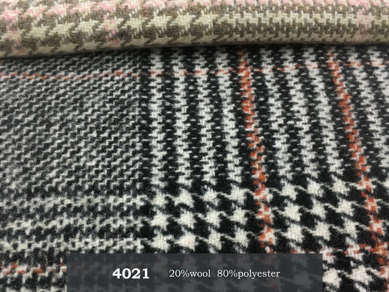 58 inch Red Plaid Tweed Fabric / 800gsm Wool Tweed Upholstery Fabric