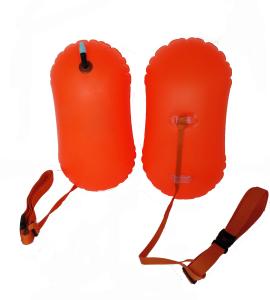Wholesale High Visible Inflatable Open Water Swimming Buoy 49*28cm With Belt from china suppliers