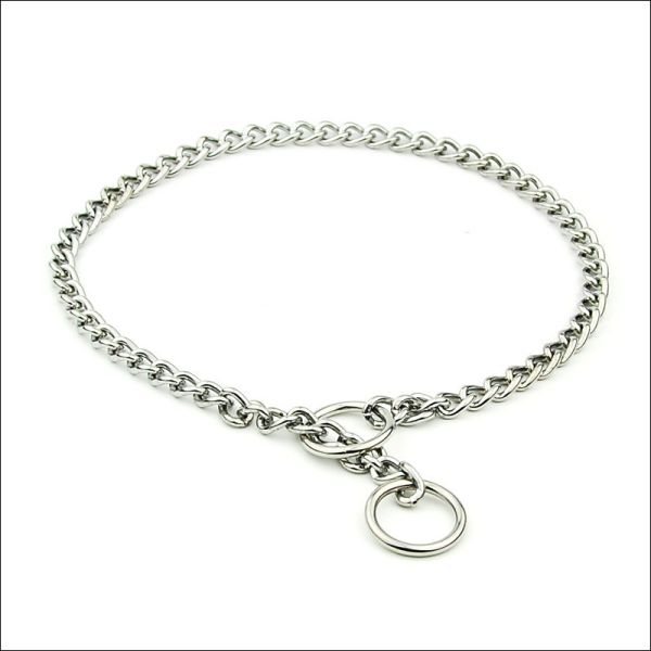 New Style Silver Stainless Steel Pet Dogs Training Choke Chain Collar Dog Chains
