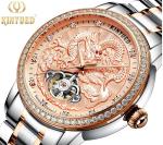 KINYUED watches men wrist Automatic Mechanical Movement stainless steel band