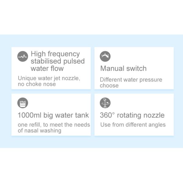 IPX7 Desktop Electric Nasal Irrigator With 1000ml Tank