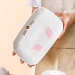 Nordic Cartoon Ceramic Tableware Set Bowl Plate For Home Dinner Sustainable