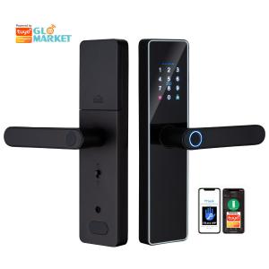 China Glomarket Smart Cerradura Fechadura Digital Tuya Ttlock Lock Rfid Card Password Fingerprint Smart Door Lock on sale