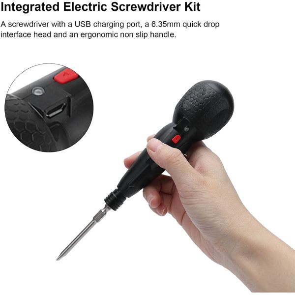 Electric Hand Tools And Tool Box Screwdriver Cordless 3.6V Automatic With LED Light