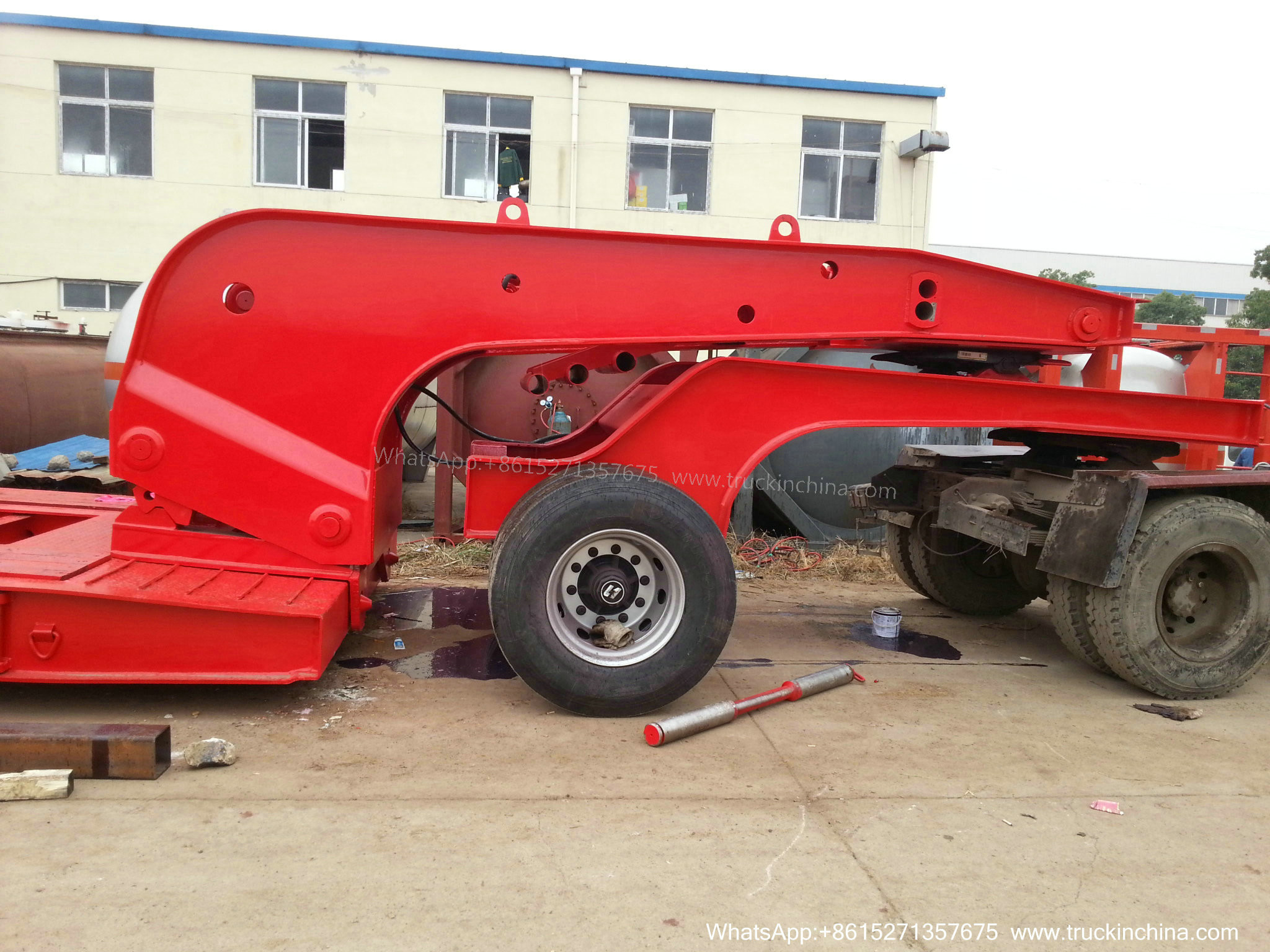Gooseneck Lowbed Trailer Dolly for Heavy Duty Heavy Machine Lowbed Semi Trailer 80 ton 100Ton WhatsApp:8615271357675