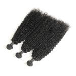 Natural Black Virgin Curly Hair Bundles / Curly Weave Human Hair 3 Bundles
