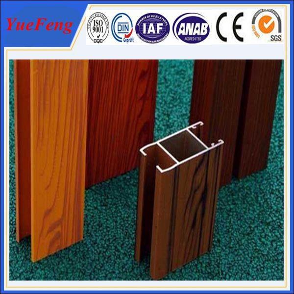 Chinese new product wood colour aluminium profile rail for sliding door /