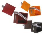 Plastic Mould Keepsake Gift Boxe For Men's Cufflink Croco veins Metal Trademarks