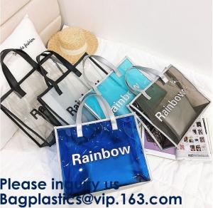 Wholesale Ladies Beach Bag Summer Bag Women Waterproof Handbags Transparent PVC Plastic Pouch Beach Bags from china suppliers