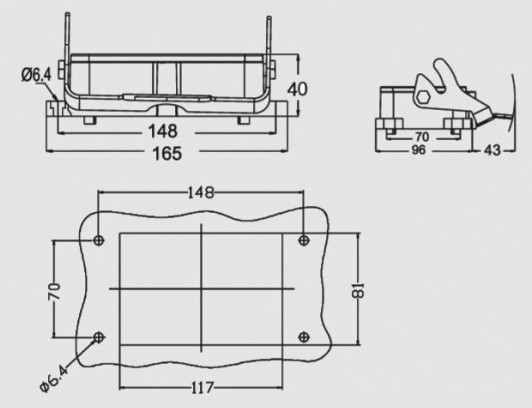 48Pin housing size