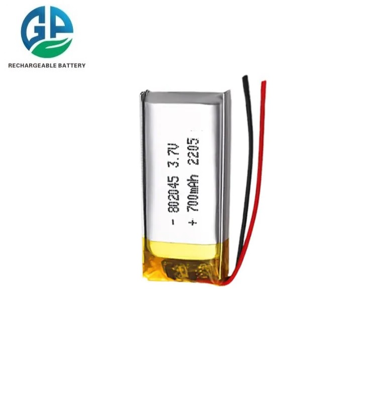 700mah 10c High Discharge Rate 802045 Lithium Polymer Battery 3.7V 700mAh