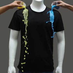 Wholesale Black Technology Mens Nano Tech T Shirts Plain Dyed O Neck Short Sleeve from china suppliers