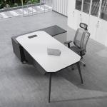 Modern CEO's Essential L Shape Wooden Executive Office Desk for Boss's Workspace