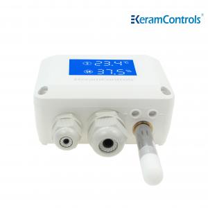 China Air Duct Mounted Sensor Transmitters Temp Humidity RS485 IP65 on sale