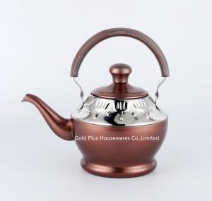 China 2L Drinkware stainless steel bronze pour over coffee kettle customized water bottle kettle coffee tea pot on sale
