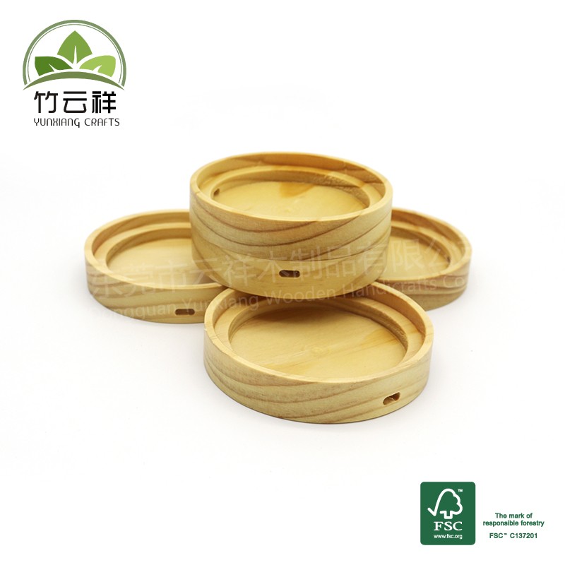Wholesale jar lid exquisite home decoration new style wooden fragrant lid customized style
