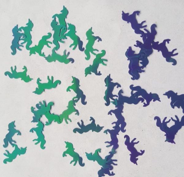 Supply Customized Colors Polyester Unicorn Horse Glitter Shape for Decoration
