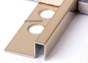 Wholesale Polished Gold Stainless Steel Square Edge Tile Trim Transition Strip SUS316 from china suppliers