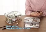 Travel Organizer Mini Cosmetics Clear Pvc Zipper Bag With Handles, vinyl pvc
