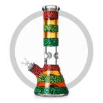 Luminouis Uv Coil Glass Bongs Heady High Quality 9mm Glass Tube Mixed Color