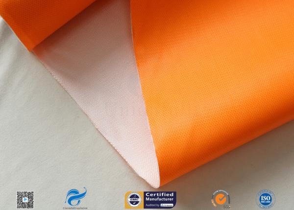 0.45mm Chemical Corrosion Resistant Orange Silicone Coated Fiberglass Cloth