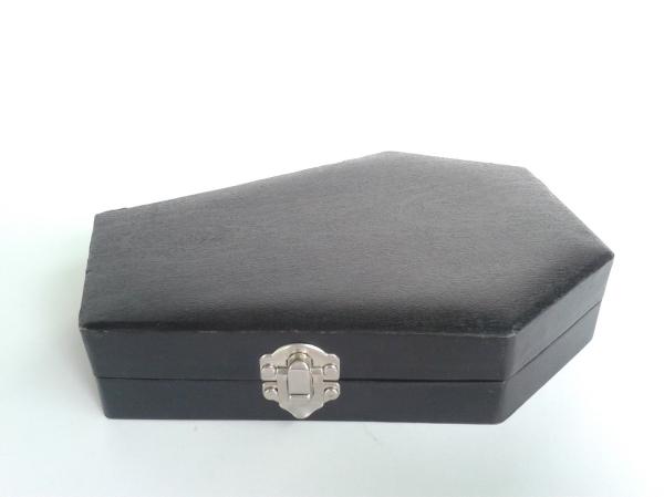 Wooden Pattern Custom Rigid Jewelry Gift Boxes, Coated Paper Black Luxury Gift