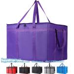 Pack Extra Insulated Grocery Shopping Bag, Large Blue, Reusable Bags,Pizza