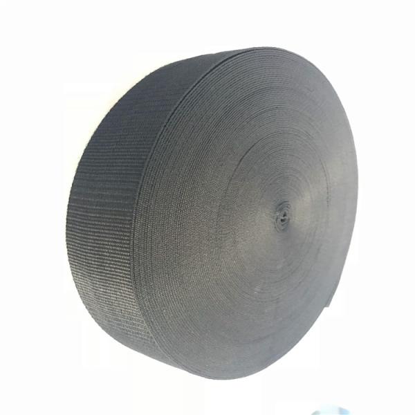 PP Tape Black Color Plastic Webbing For Patio Chairs 50mm Width 50g/M