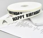INS Style Rib Beige Birthday Cake Gift Wrap Ribbon English Bouquet Decoration