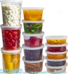 8oz, 16oz, 32oz Freezer Deli Cups Combo Pack, Leakproof Round Clear Takeout