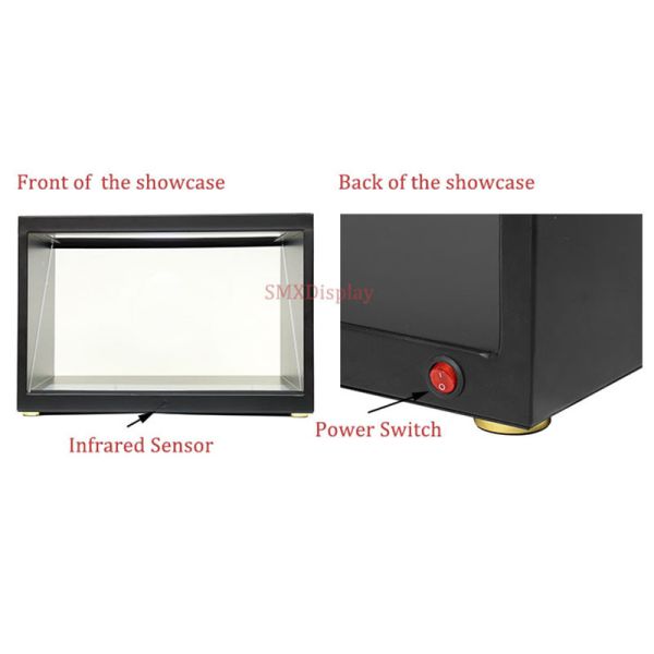 180 Degree Holo Cube 3D Hologram Showcase Display with Full HD Resolution and Adjustable Led Light