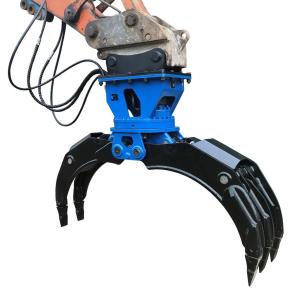 Wholesale Hydraulic Log Grapple Mini Excavator Rotating Wood Grapple Timber Grapple from china suppliers