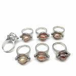 Unique Love Wish Pearl Bead Ring Cage Design Adjustable Women or Men Ring