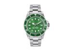 Sapphire Glasses Analogue Silver Waterproof Watch , Green Quartz Watch